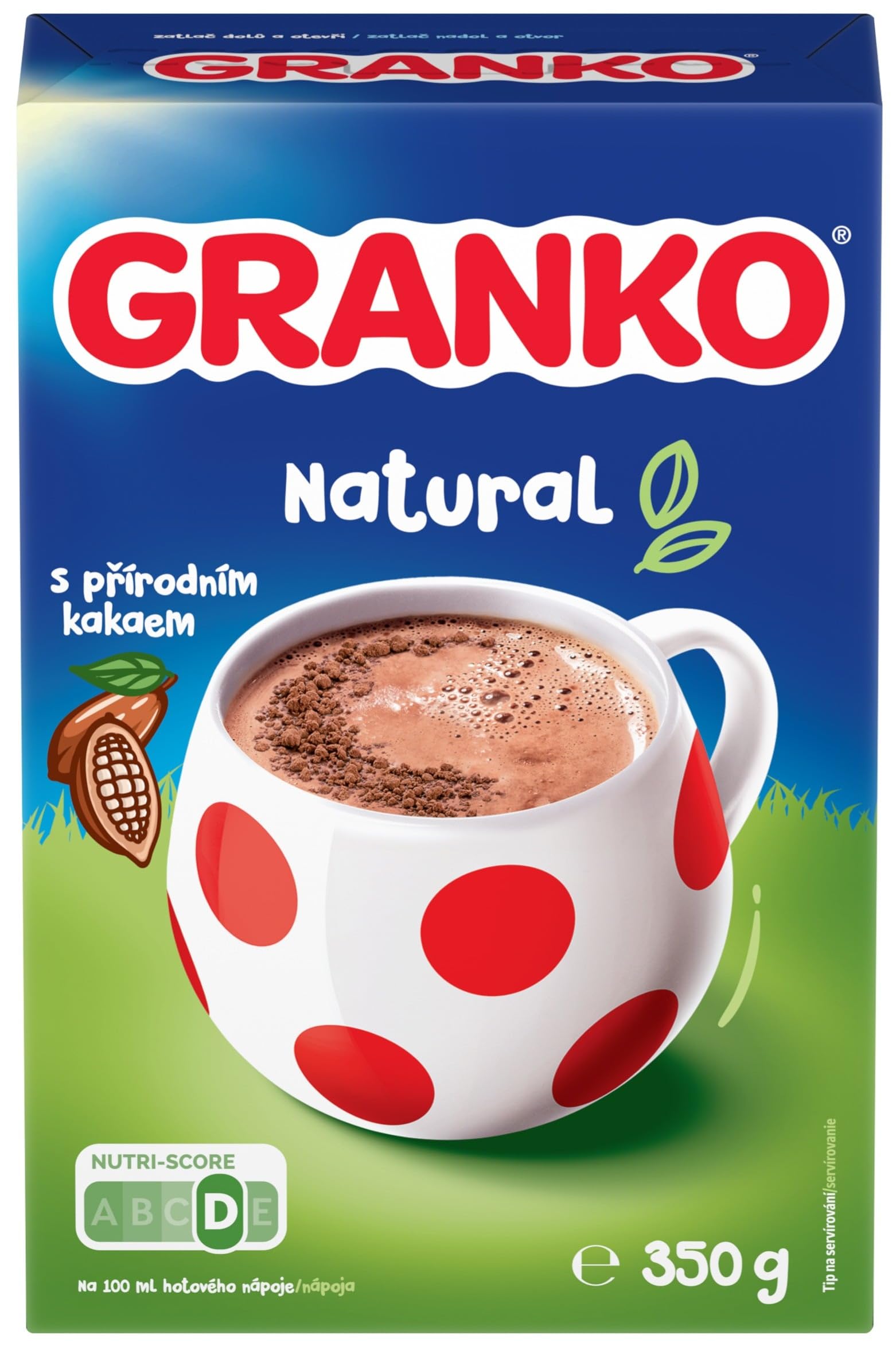 Nestlé Granko Natural, bevanda istantanea al cacao con cacao naturale, 6 × 350 g (2,1 kg)
