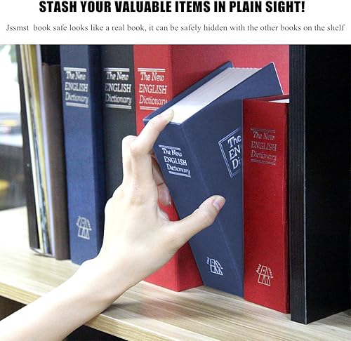 Vista 45 de Jssmst SM-BS04 – Caja fuerte de metal para el hogar con cerradura de combinación en forma de libro como distracción 2017, negro