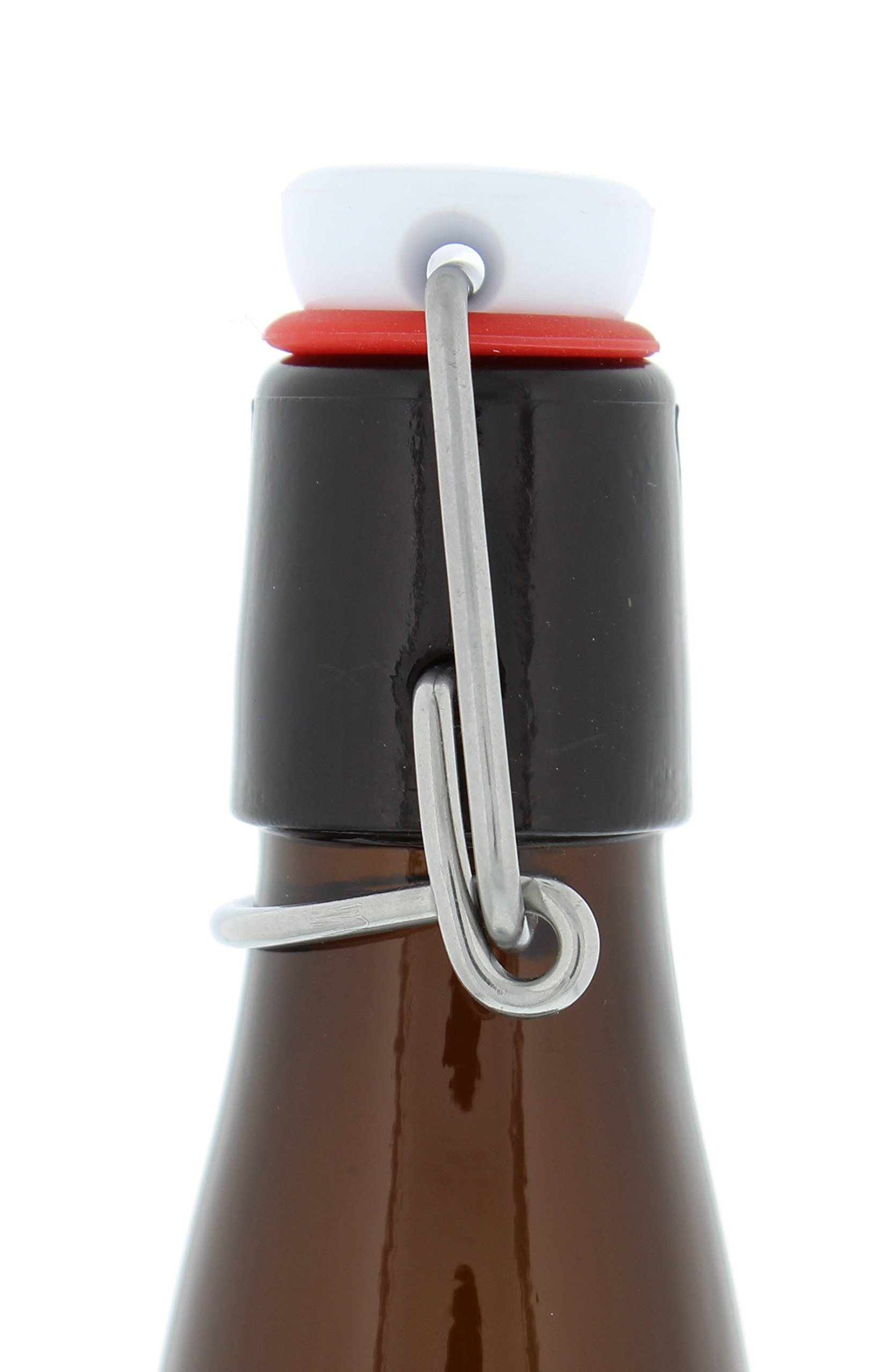 Swing Top Bottles w/Caps 16.9oz, Amber Glass, Reusable for Homebrew