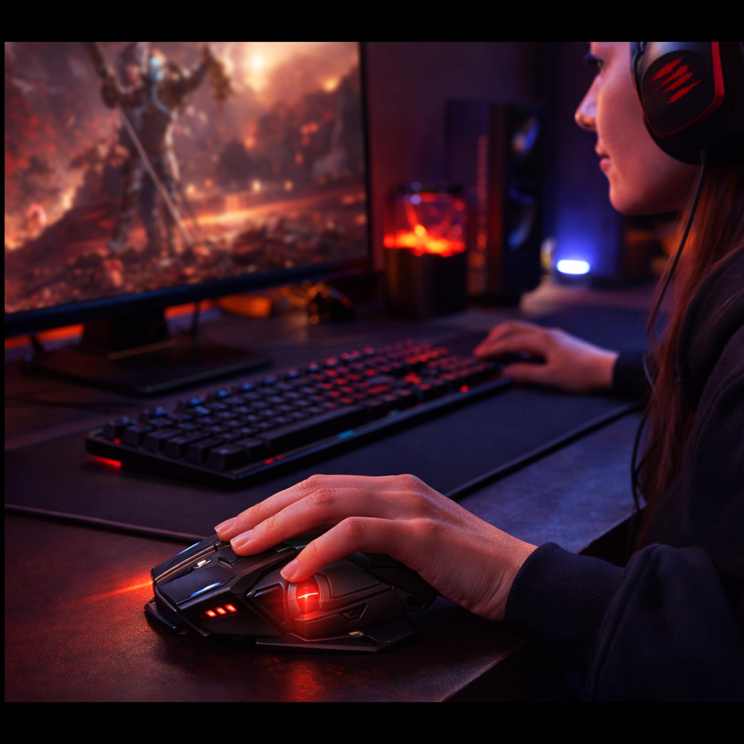 MadCatz M.M.O. 7+ Black Wireless Gaming Mouse