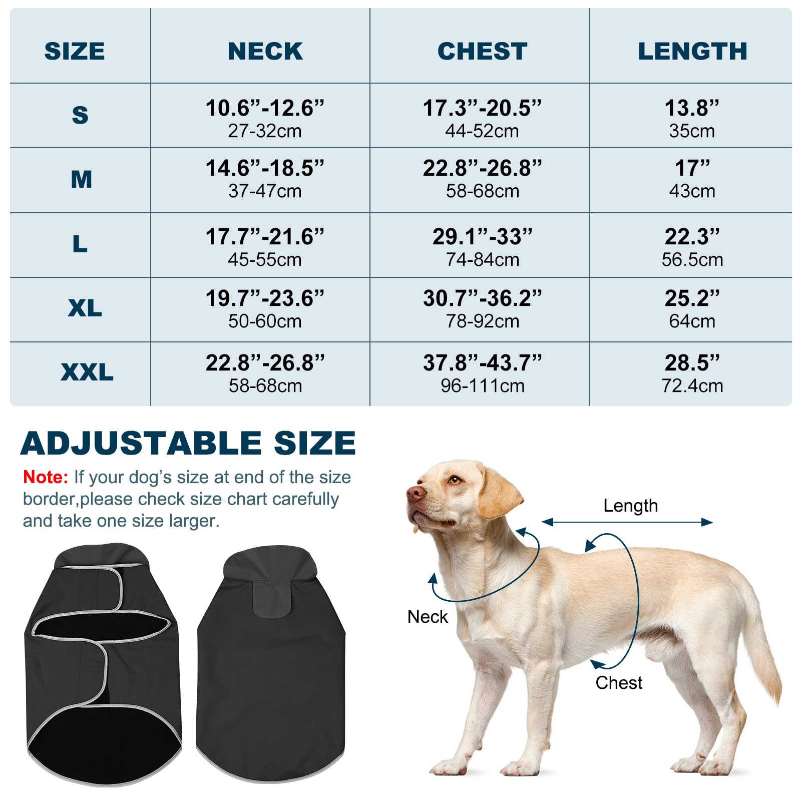 YFbrite Waterproof Dog Coat - Lightweight Pet Raincoat, Gray, Large - Image 4