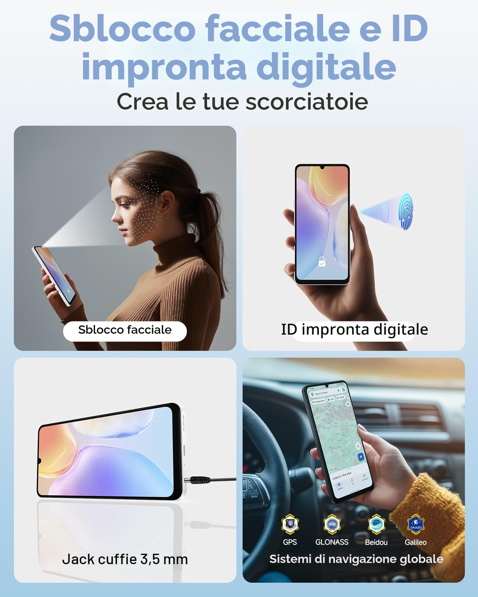 Ulefone Note 20 Pro Smartphone, 8GB+128GB/SD-1TB Android 14 Cellulare, 6.75" HD+ Widevine L1, Fotocamera 50MP+8MP Cellulari 6000mAh Batteria, Octa Core Dual SIM GPS/OTG/Face ID/Fingerprint Bianco