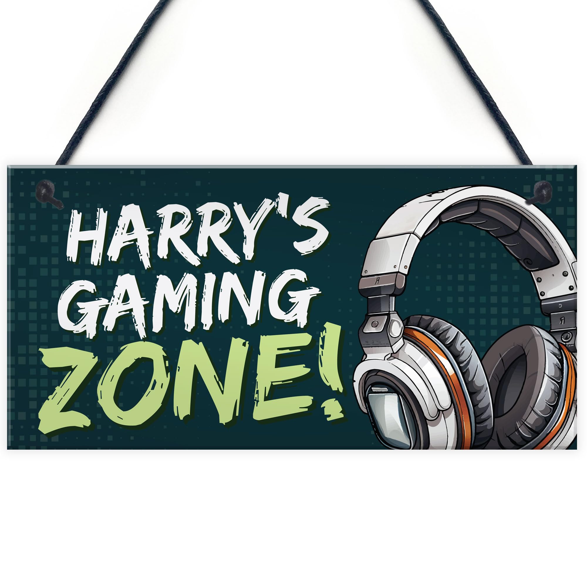 Red Ocean Gaming Sign For Boys Bedroom Personalised Gaming Zone Plaque Gaming Bedroom Accessories