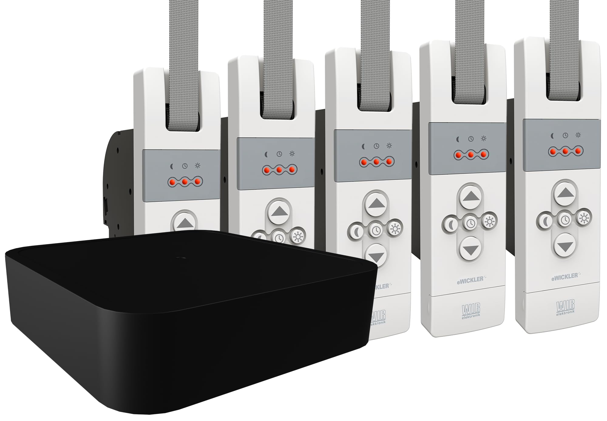 WIR elektronik eWICKLER Standard Funk-Set, eW830-F, elektrischer Gurtwickler + Matter Bridge V7 mini, für 17-23 mm Gurtband, Aufputz, bis 50 kg, Smart Home (5 Fenster)