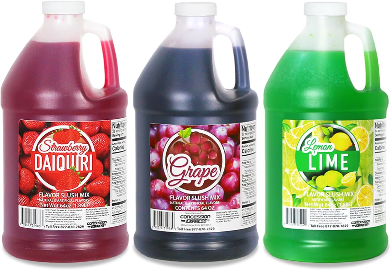 Concession Express Slush & Slushy Mix Multi-pack, Choose Any Flavors! (Three Pack)