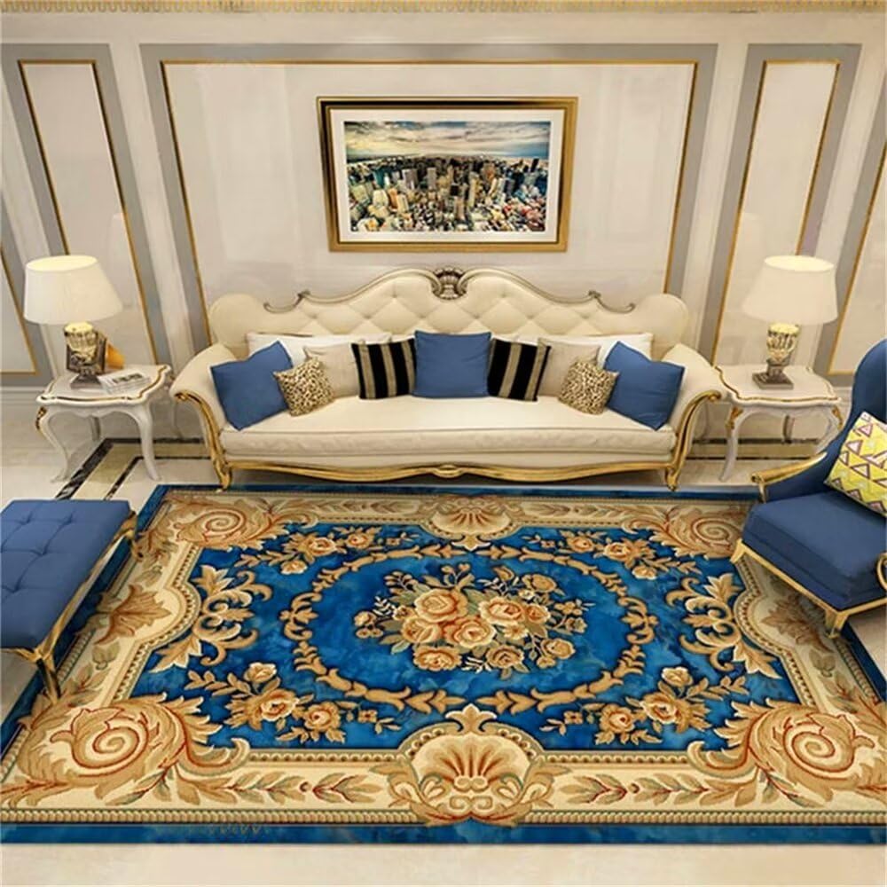 Tapis Shaggy Noir pour Protéger le Sol du Bureau et Éviter l'Usure des Chaises