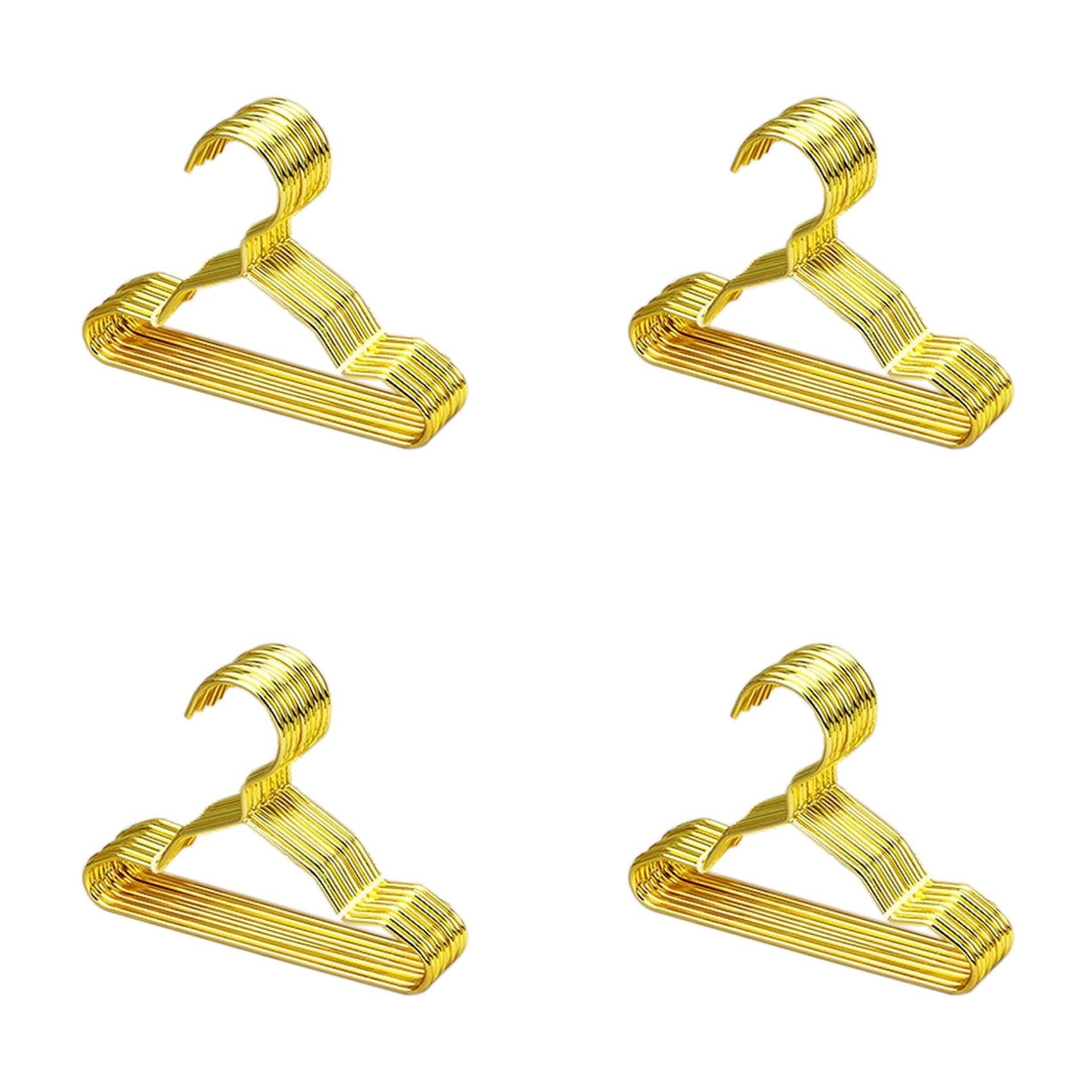 Jnchdghwa 4pcs 15Cm Pet Apparel Hangers Small Metal Clothes Hanger for Dog Cat Puppet Doll Pet Store Clothes Support Mini Hanger