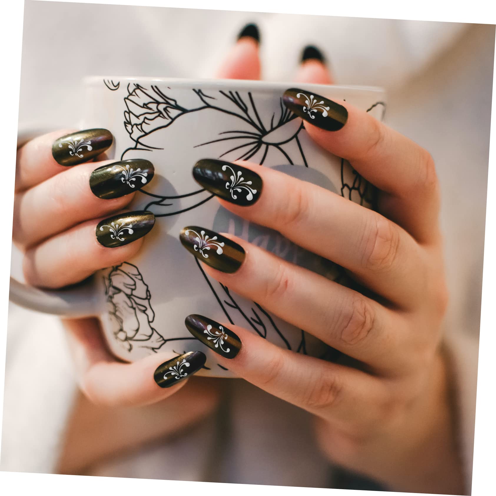 5 Set Adesivi Per Unghie Embossed Nail Art Stickers Per Unghie E Dita Per Eventi E Feste Facili Applicare E Rimuovere Adatti Occasione 8 Fogli*5