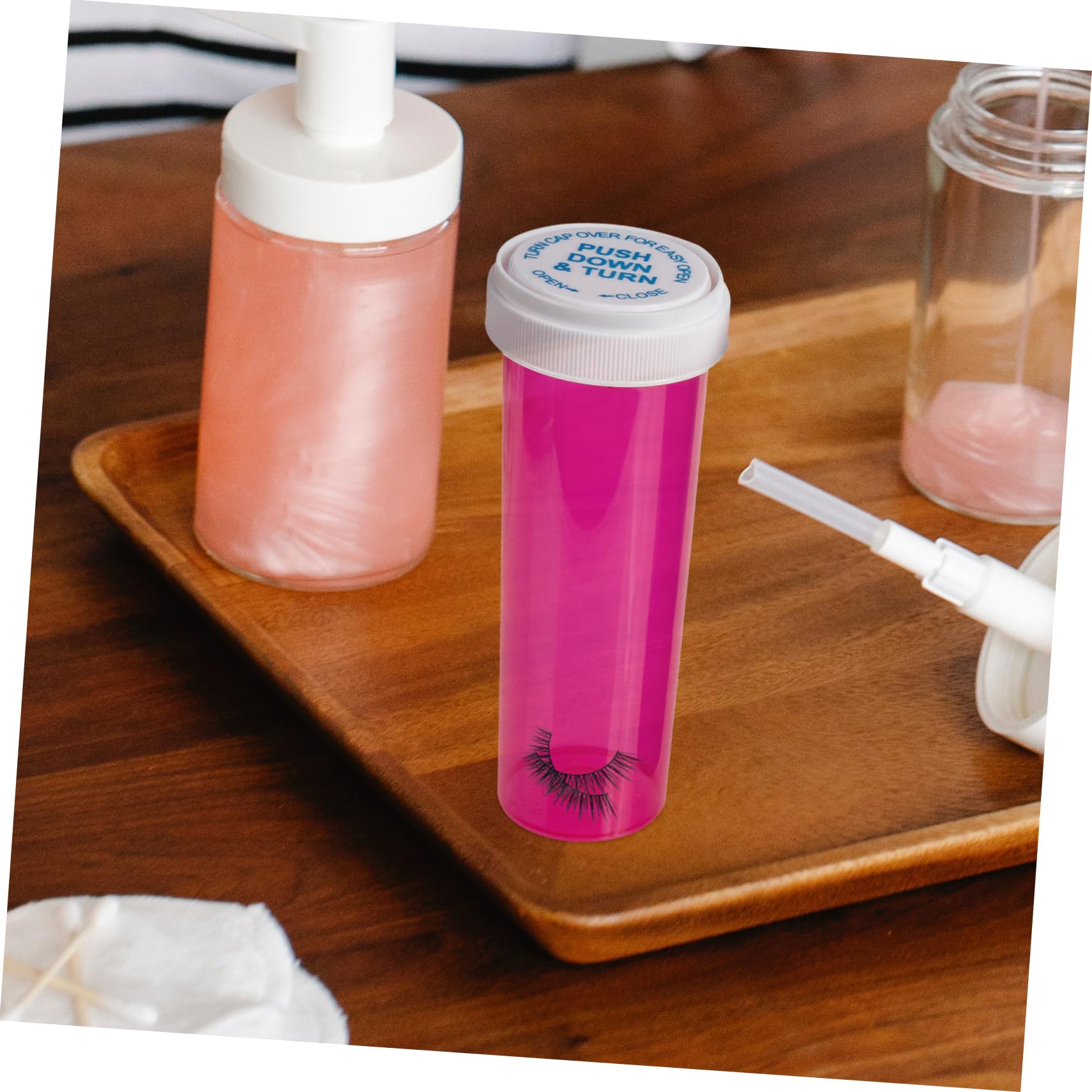 Beatifufu Lash Storage Container Lid 5pcs False Eyelash Packaging Boxes Portable Lash Case Color