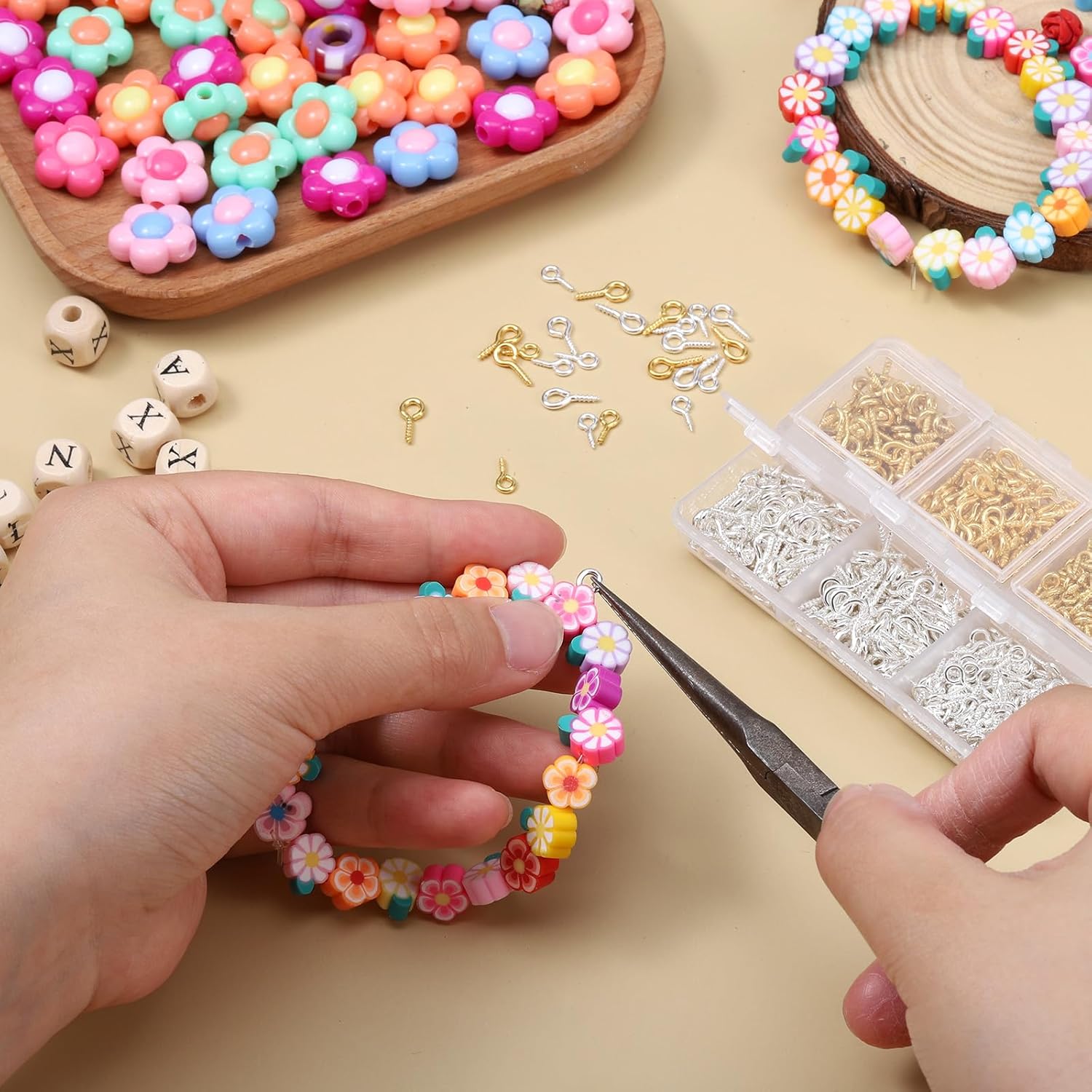 800 Pcs Gold & Silver Small Screw Eye Pins for Jewelry Making & DIY Crafts Mini Eyelet Screws Eyelet Pins Hooks for DIY Crafts, Art Projects, Tiaras and Jewelry Making (Silver and Gold, 3 Sizes) - Image 6