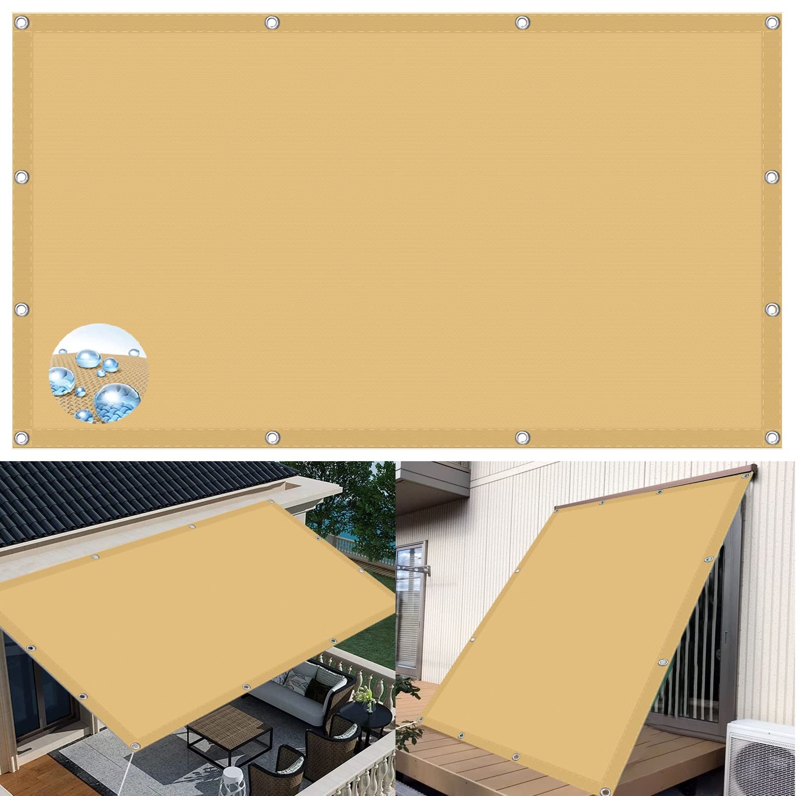 Voile d'ombrage anti-UV pour éliminer la chaleur du balcon et du jardin
