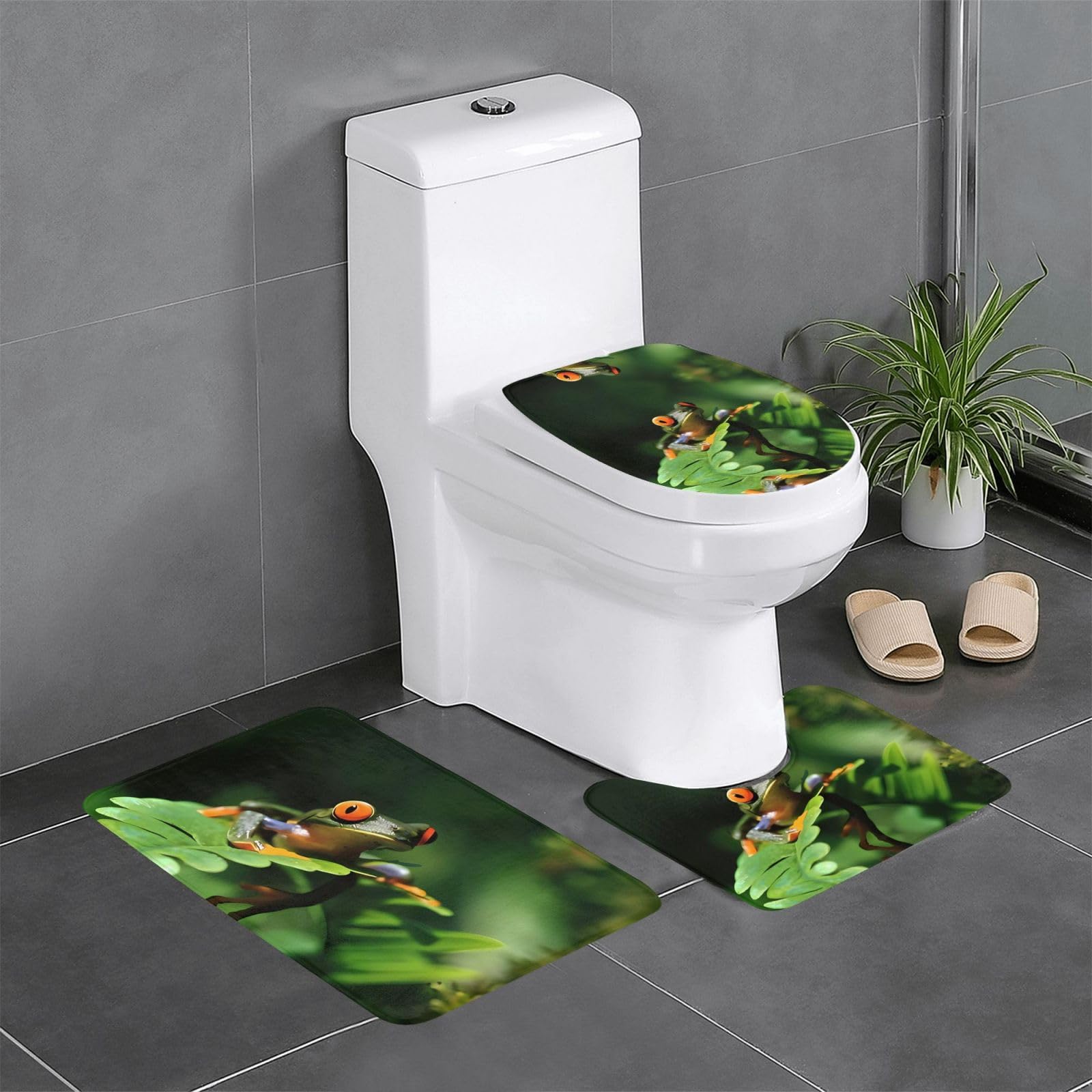 Tapis de bain absorbants grenouille pour sécuriser la sortie de douche et éviter les glissades