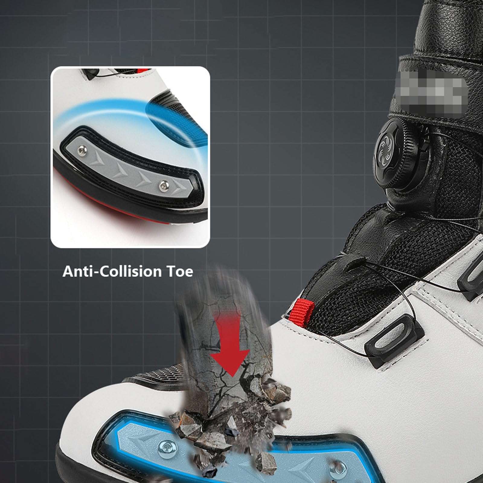 Antideslizantes Zapatos De Moto Botas para Moto Hombre Botas Motocross Casuales Impermeables Reforzados con Soporte El Tobillo Antideslizantes Adulto