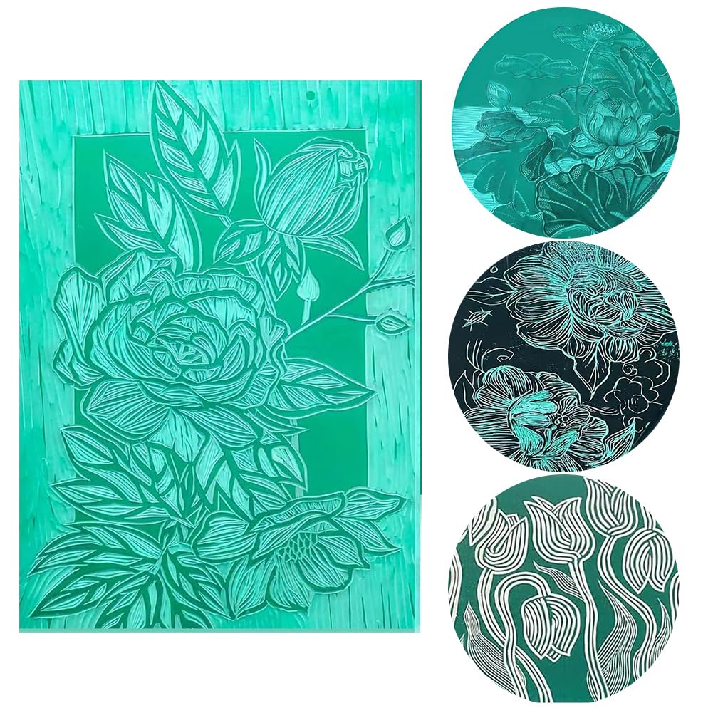 Linoleum Per Incisione 2 Pezzi - Gomma Morbida Per Timbri Fai Da Te - Foto 7