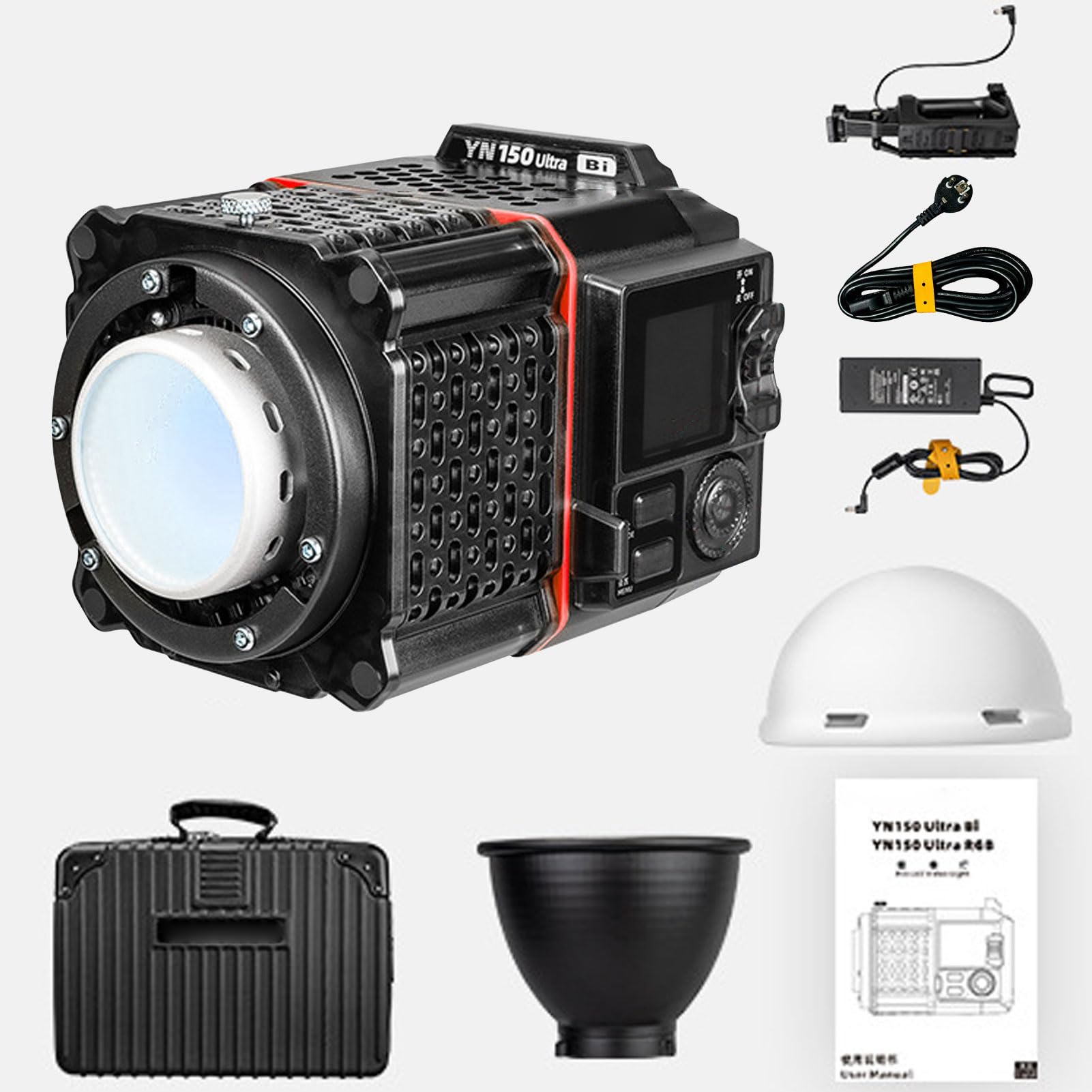 Sxhlseller Wideo LED o Mocy 150 W z kontrolą Aplikacji, Przenośne Oświetlenie Ciągłe, 6680 Luksów 2000–10 000 K, Przenośne Oświetlenie do Fotografii, Studyjne Wideo, Wbudowane 31 Efektów (wtyczka UE)