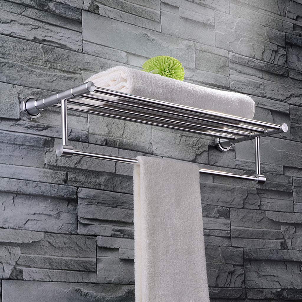 Porte-serviettes en aluminium brossé CHEWYNP au design mural soigné