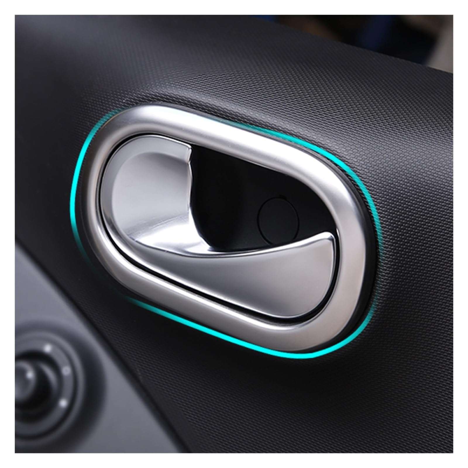 Maniglia Interna Coperchio Vaschetta Interna in Acciaio Inossidabile per Fortwo per Forfour 453 Maniglia Dell'auto Adesivi per Auto Accessori Decorazione(Door Handle Silver-2)