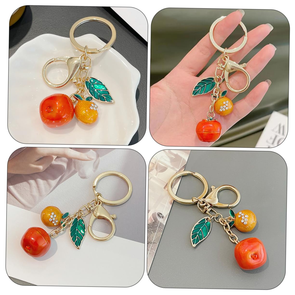 SOIMISS 5piezas Llavero De Diseño De Fruta Colgante Decorativo Para Llaves y Mochilas Único y Práctico
