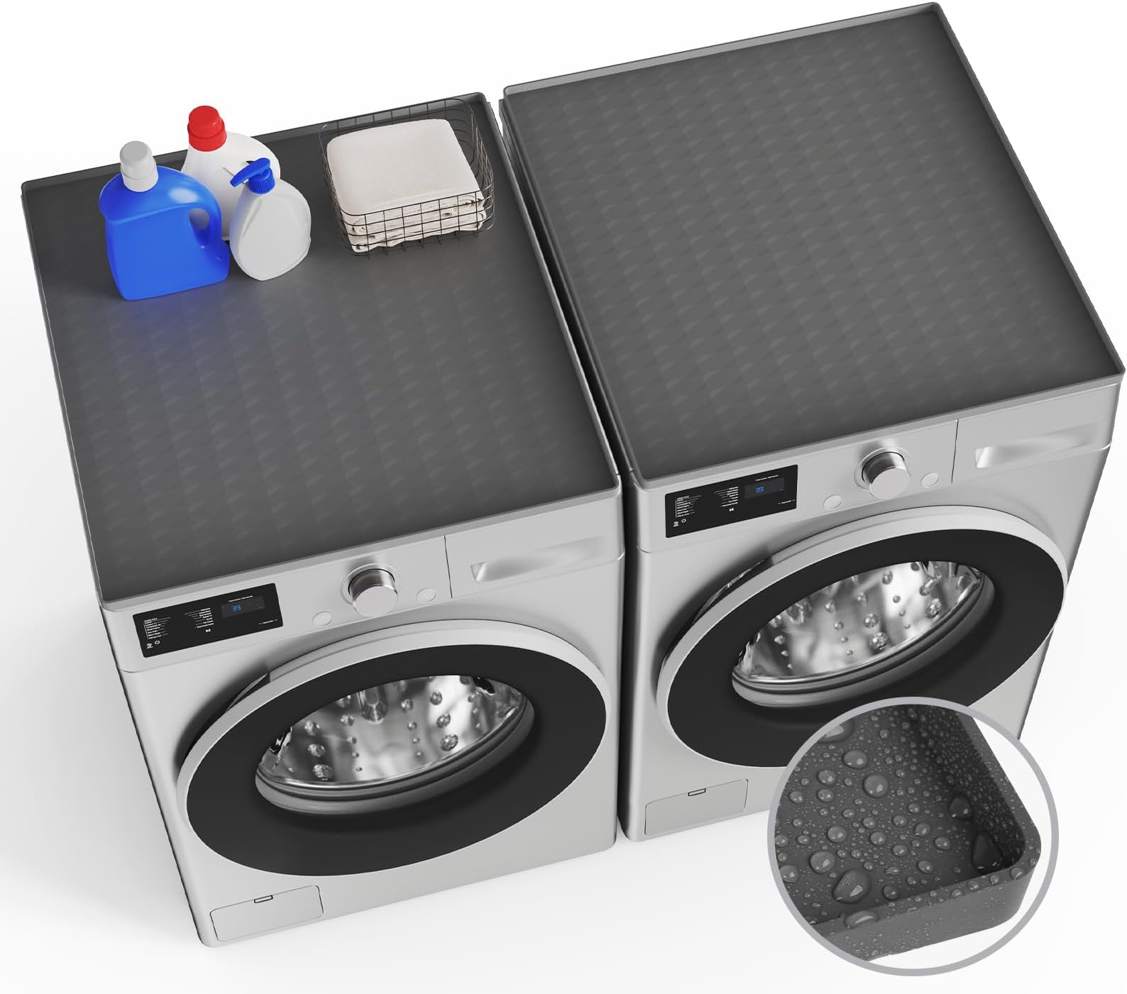 Washer and Dryer Covers for the Top, 26'' x 26'' Silicone