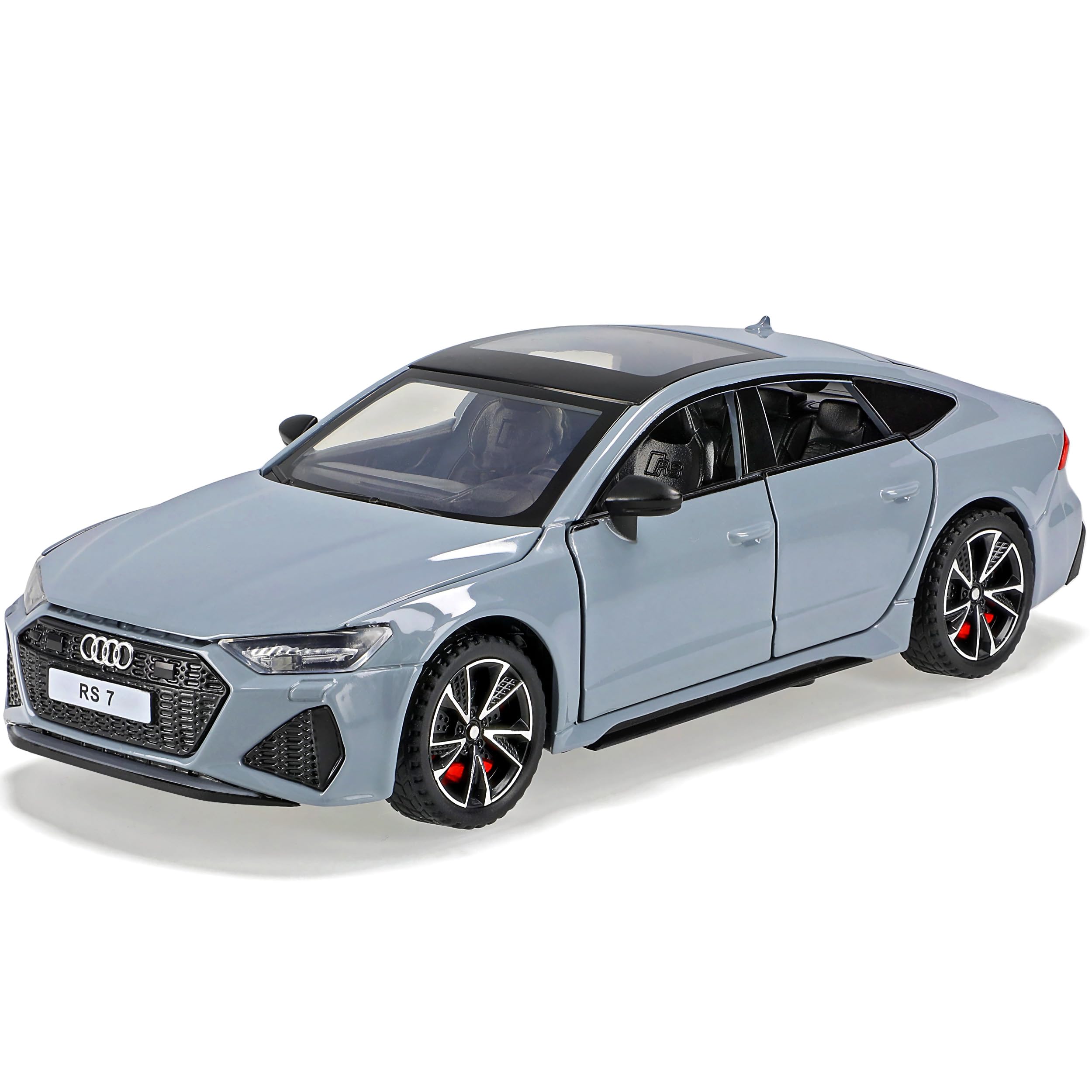 Generisch A*u*d*i A7 RS7 C8 Limousine Nardo Grau 2018-2025 mit Licht und Sound 1/32 Modell Auto