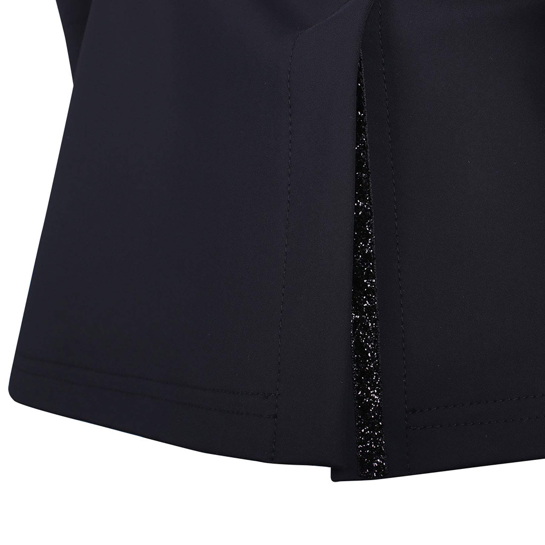 QHP Damen Turniersakko Turnierjacket Juliet Stretchgewebe Glitzerband (40, Schwarz)