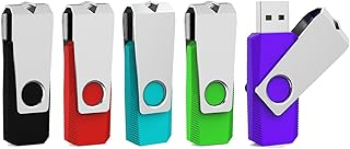 Aiibe 128 GB Flash Drive 5 Pack USB Sticks Thumb Drive 128 GB USB 3.0 Flash Disk USB Drive Jump Drive USB Drive for Computer(128GB 3.0, 5 Mixed Colors)