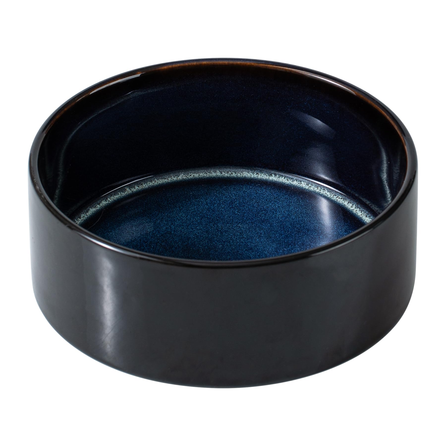 Havniva Ceramic 7.3inch Dog Bowl for Medium Breed Dogs, Anti-Slip and Weighted Pet Food and Water Dishes (Single Bowl, Starry Sky)