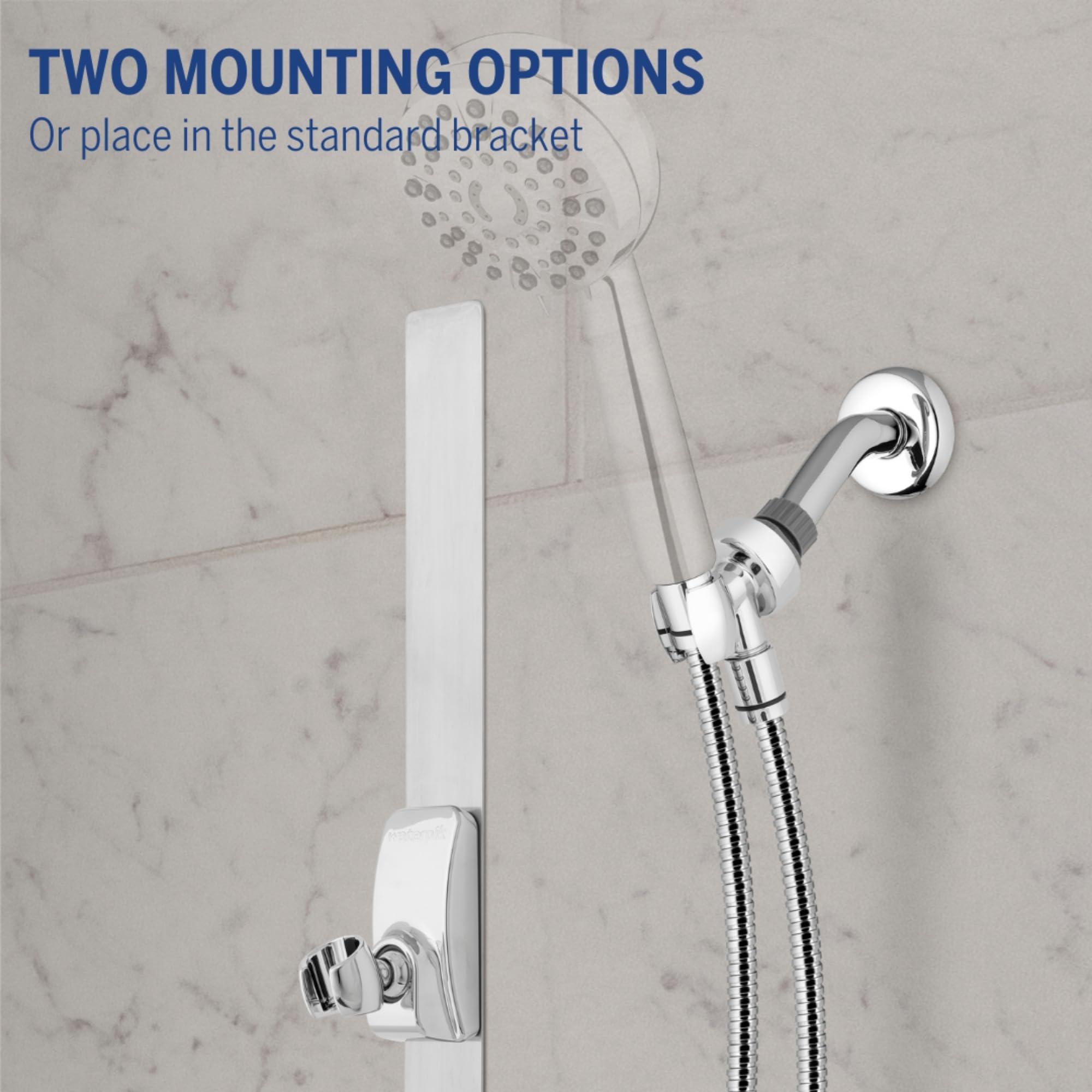 Waterpik Magnetic Slide Strip Accessory Kit Chrome - For Handheld Shower Heads not included - Height Adjustable — view 8