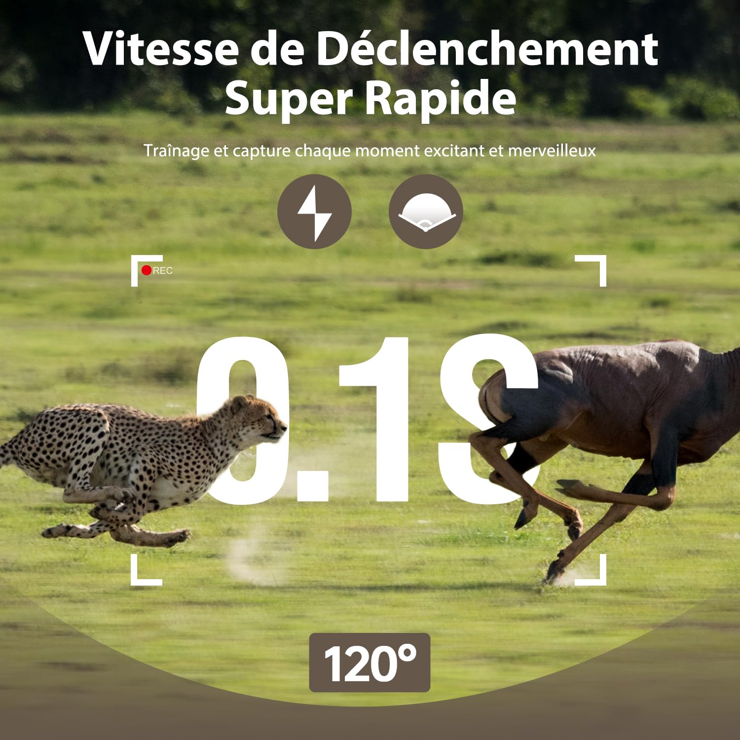 VOOPEAK Camera de Chasse Solaire - 4K UHD 85MP Camera de Chasse WiFi Bluetooth Rechargeable, Caméra Chasse Vision Nocturne Infrarouge Activée par Mouvement Temps de Déclenchement 0,1s Étanche IP66