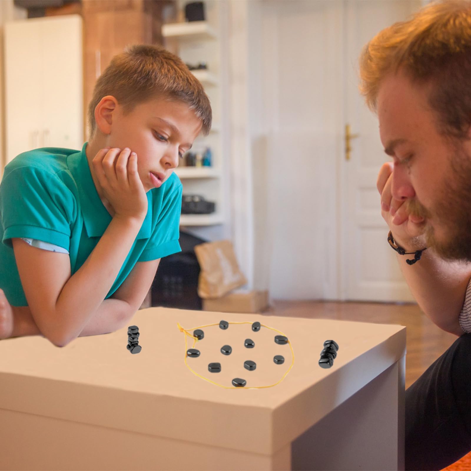 Gioco Da Tavolo Magnetico Con 30 Pietre – Scacchi Magnetici Per Famiglie E Viaggi, Educativo E Divertente, Con Borsa Portaoggetti