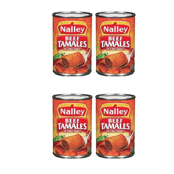 Nalley Beef Tamales in Chili Sauce, 15 Ounce (Pack of 4