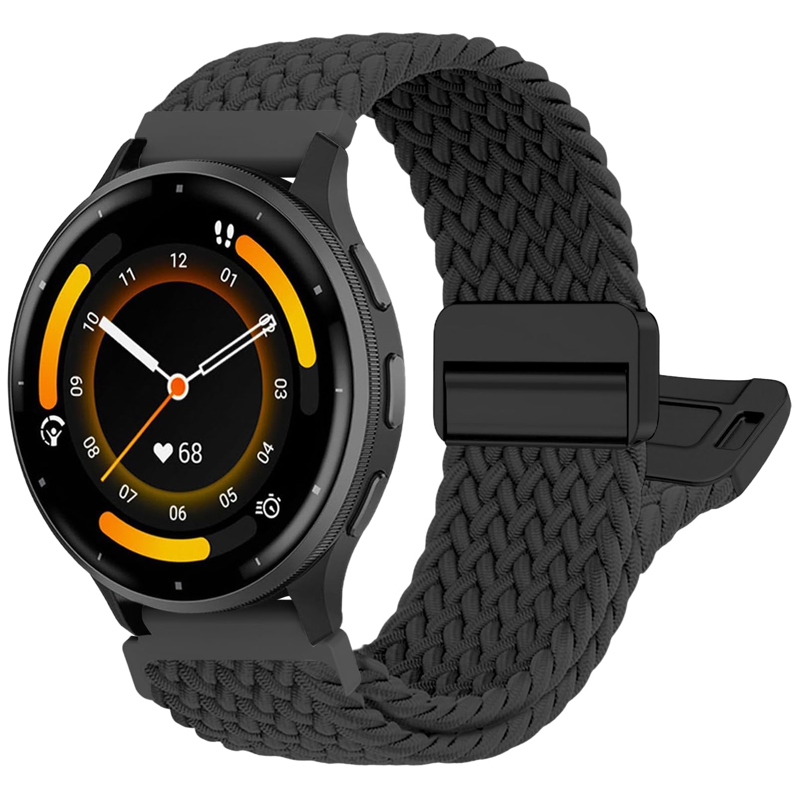 chinbersky Geflochten Armbänd Kompatibel mit Garmin Venu 3 Armband/Venu 2/Vivoactive 4/Forerunner 265/255/255 Music, 22mm Magnet Verschluss Stoff Nylon Band für Garmin Armband