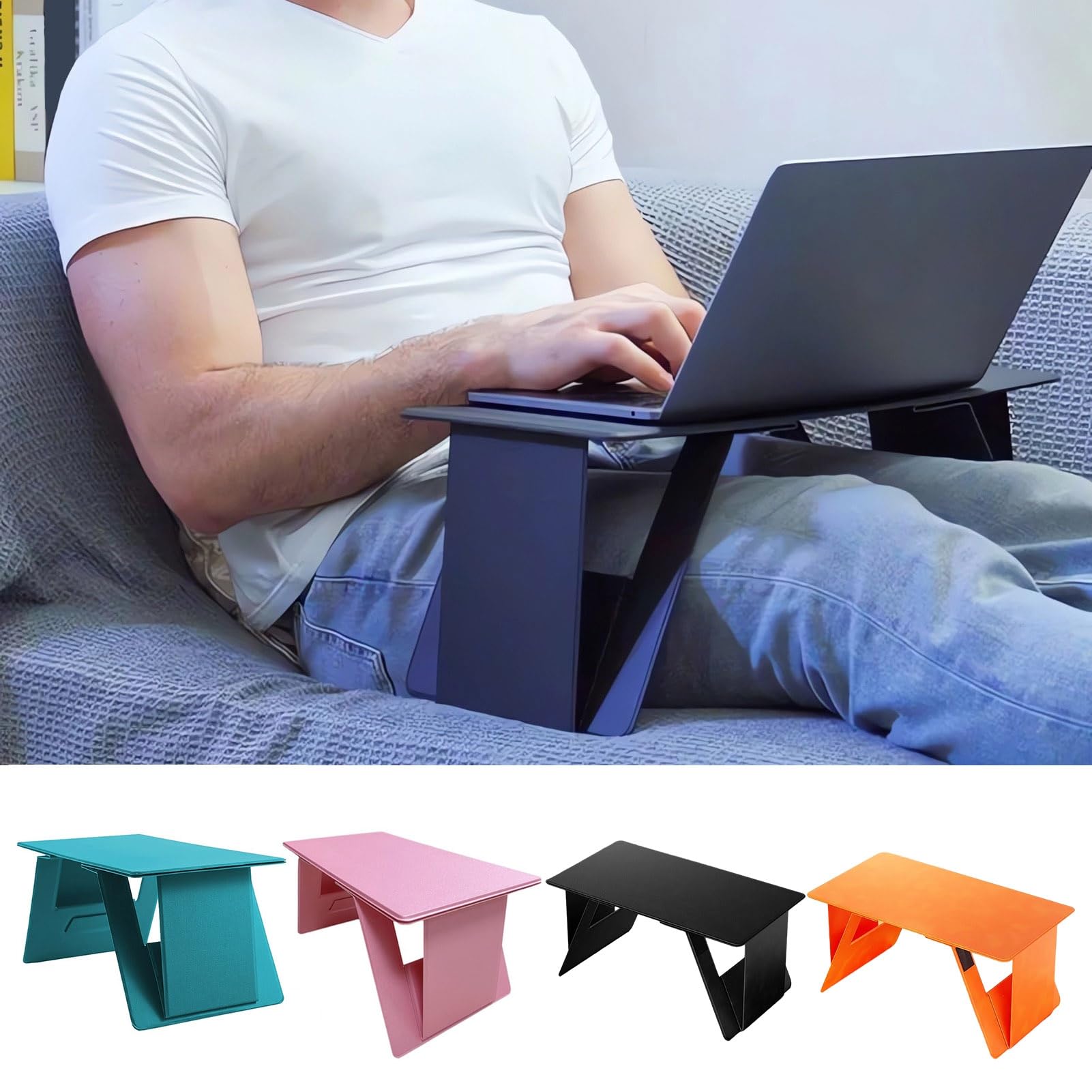 Supporto per Laptop Regolabile per scrivania, Supporto per Laptop Pieghevole ergonomico, Supporto per Laptop Portatile per Camera da Letto di casa, Compatibile con dispositivi da 10''-15,6''