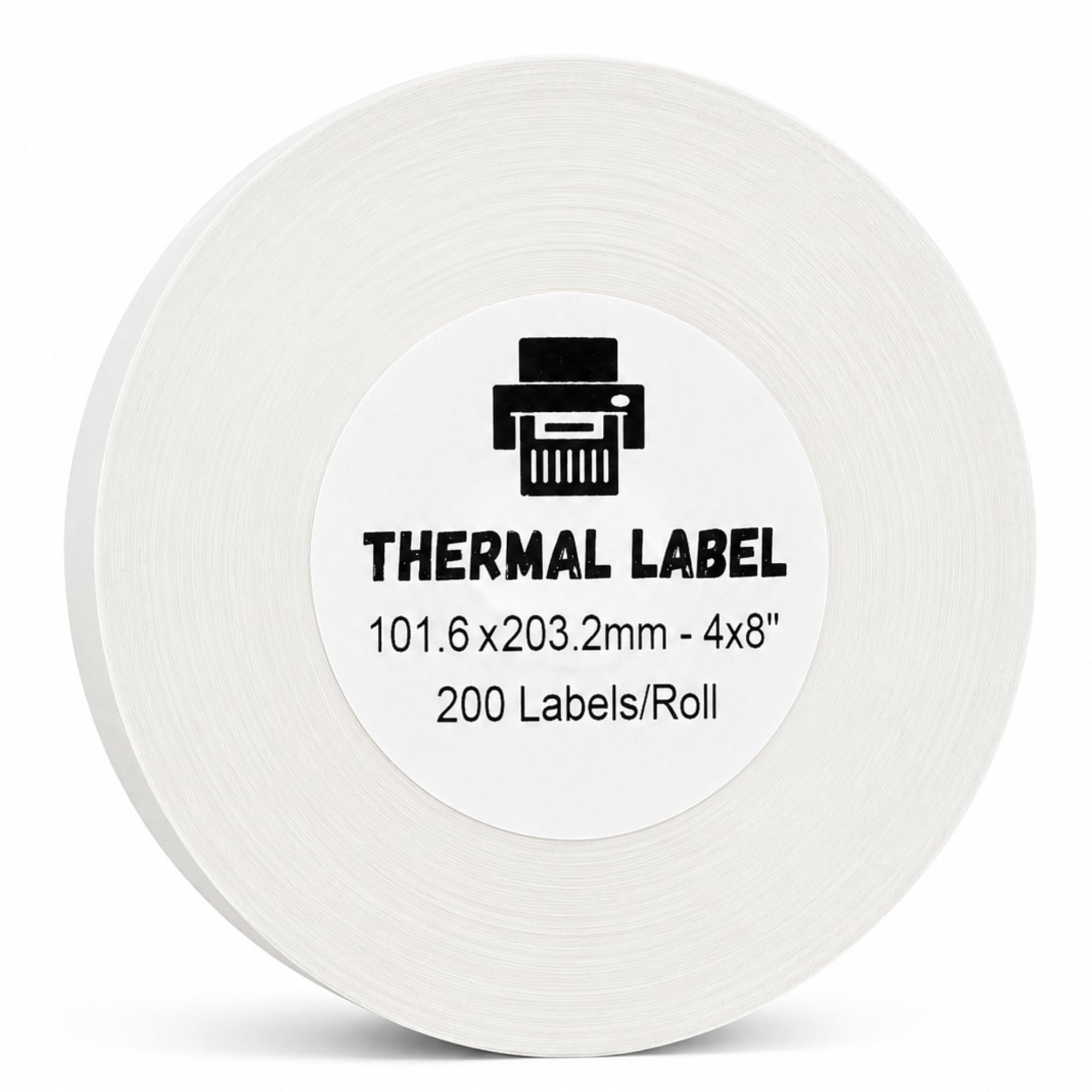 Thermal Labels 4" x 8" 100 x 200 mm, 200 Labels per Roll, Direct Thermal Shipping Labels for Barcode Printer, Parcel Postage, Address & Courier Labels