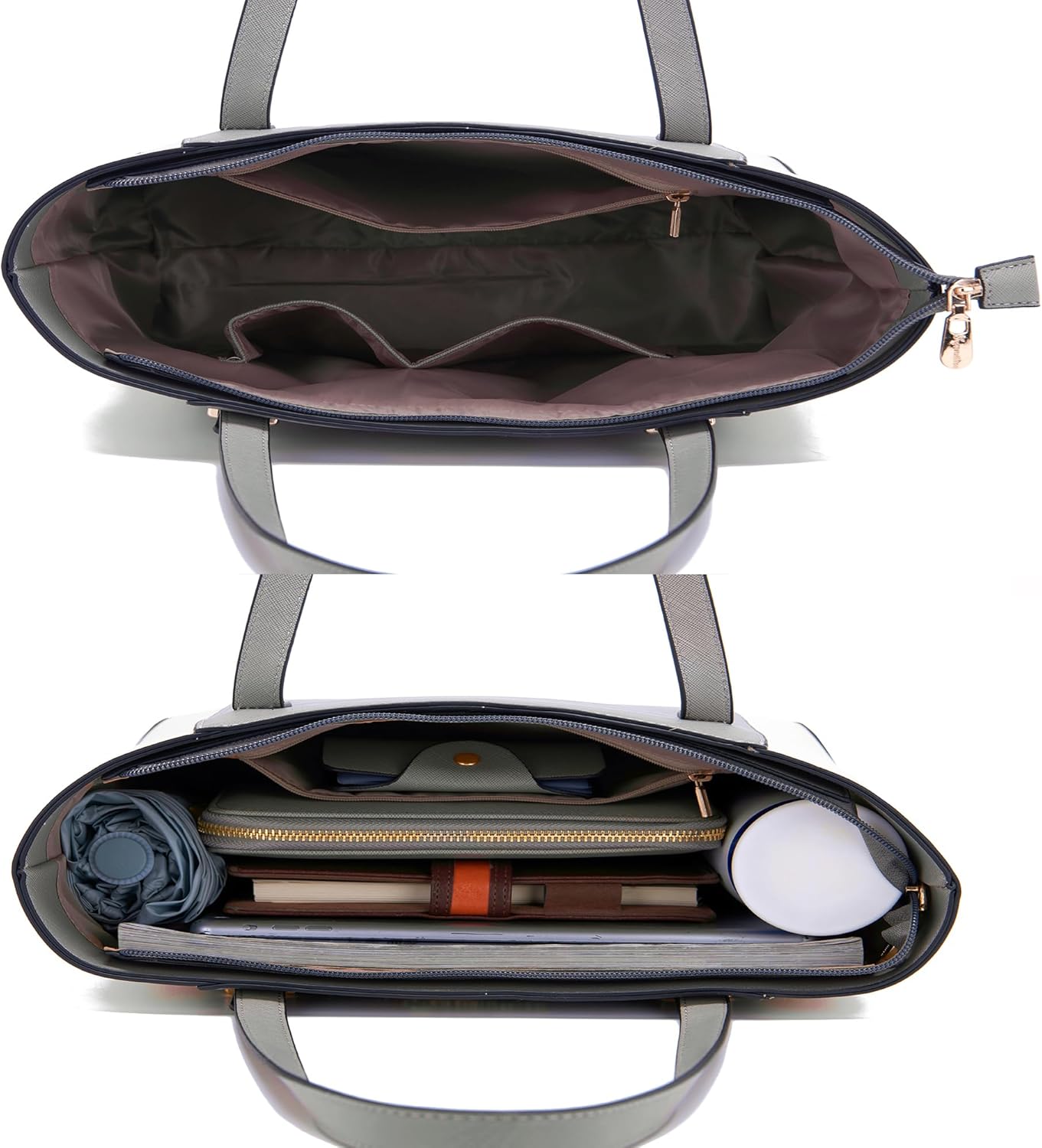 Soperwillton Handbags and Purses for Women Shoulder Tote Bags Top Handle Satchel Purse Set 5pcs - Image 5