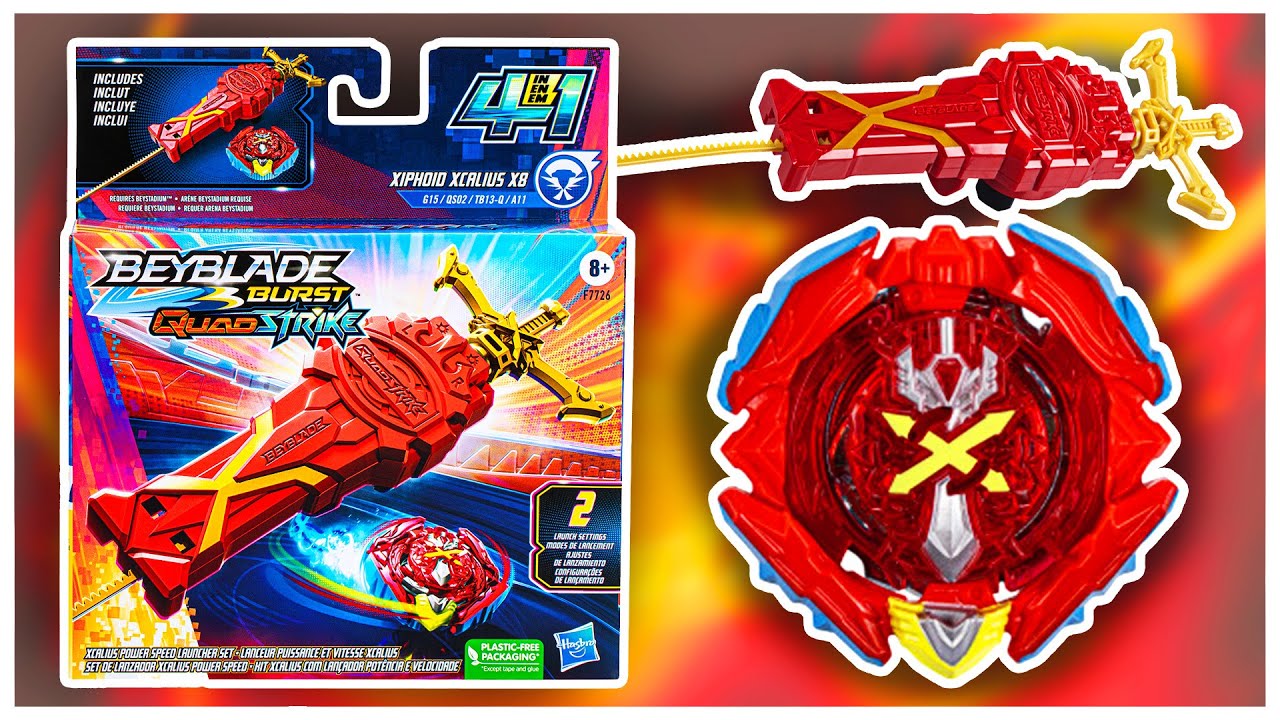 Watch BEYBLADE Burst QuadStrike Xcalius Power Speed Launcher Pack