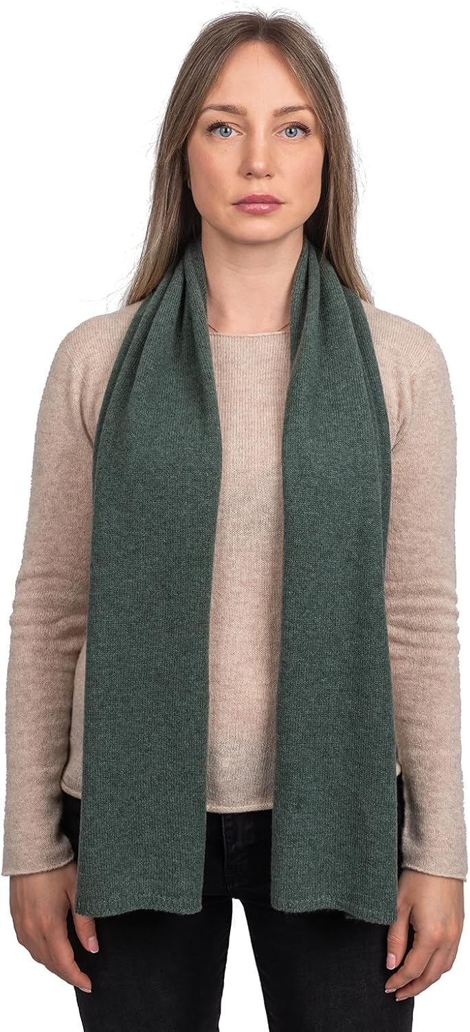Dalle Piane Cashmere - 100% Cashmere Classic Scarf - Made in Italy - Neck Warmer (12" x 63") - Luxury Gift
