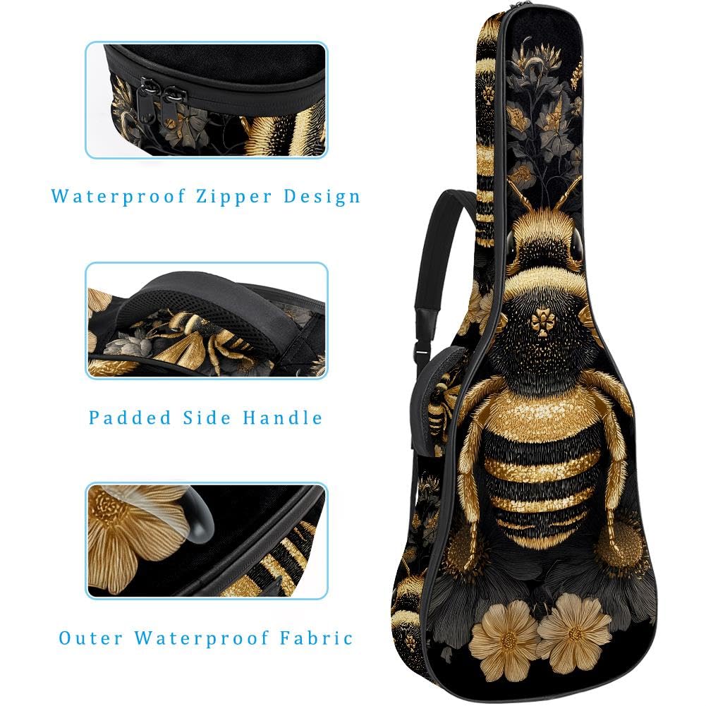 Housse pour guitare acoustique classique de 99, 101,6 cm, 104,1 cm, rembourrée de 10 mm d'épaisseur, housse imperméable avec poche bandoulière réglable, résistant aux chocs, Multicolore 8
