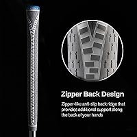 Vista 3 de 13 Pack Golf Grips, Durable Rubber Grip for Clubs, Anti-Slip “+” Texture & Zipper Back Design, Grips Only or Grips & Regripping Kit