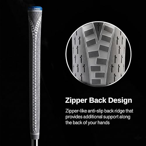 Miniatura 3 de 13 Pack Golf Grips, Durable Rubber Grip for Clubs, Anti-Slip “+” Texture & Zipper Back Design, Grips Only or Grips & Regripping Kit