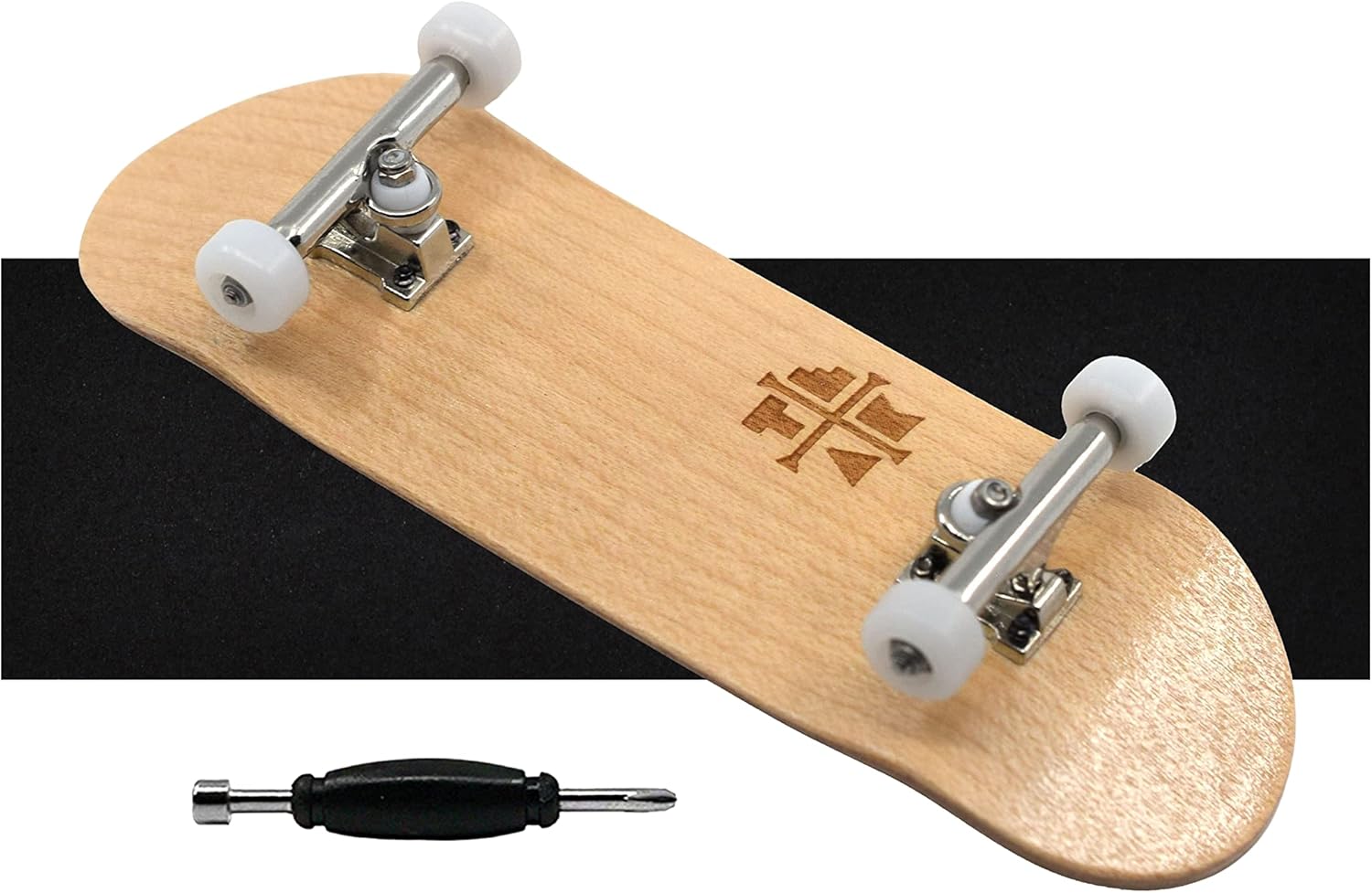 Teak Tuning Prolific Complete 32mm Fingerboard with Prodigy Trucks - Pre-Assembled - The Real OG Edition - Upgraded Components, Pro Board Shape and Size, Bearing Wheels, and Locknuts