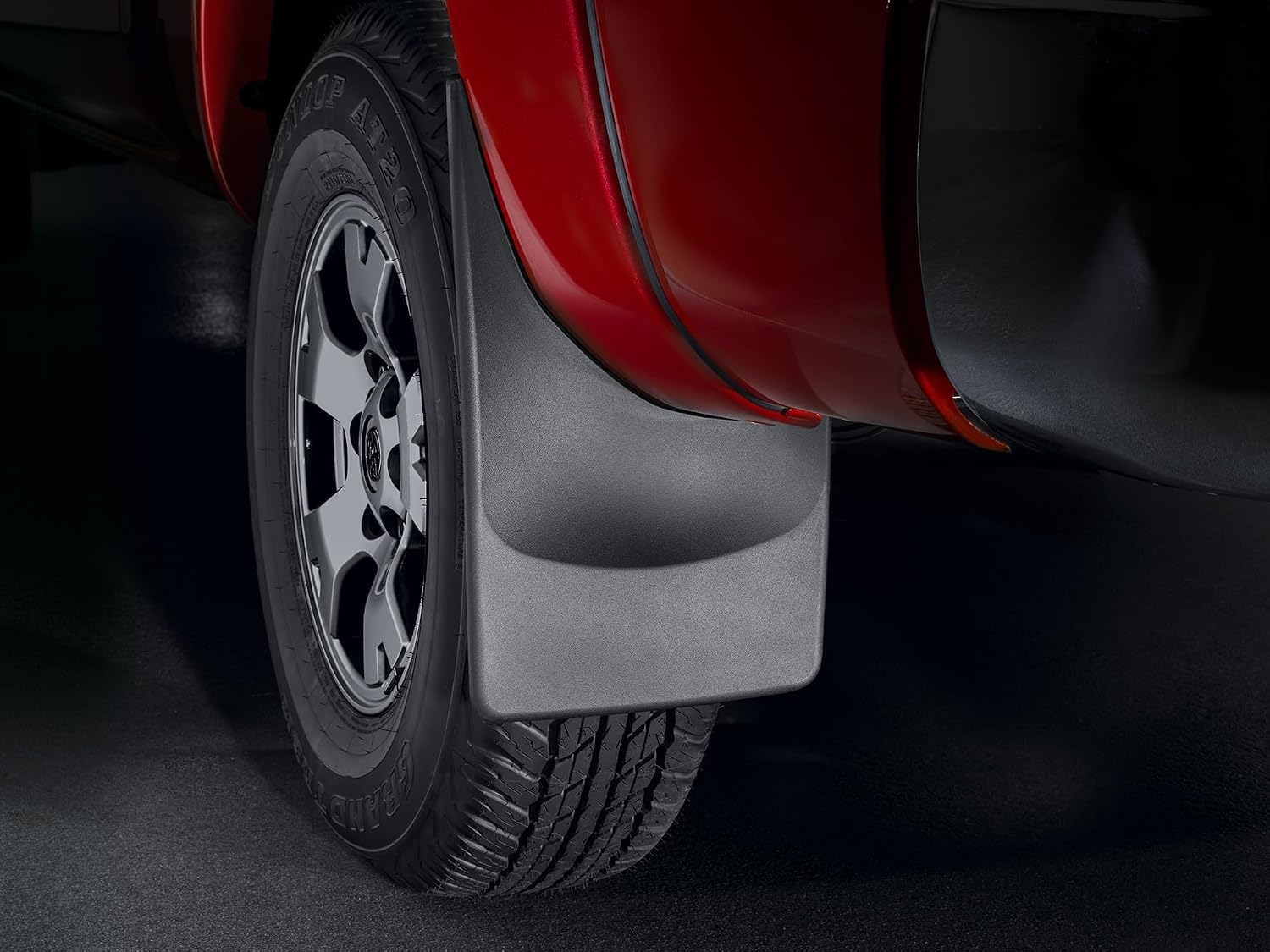WeatherTech Custom No Drill Splash Guard MudFlaps for Toyota Tacoma, Tacoma - Rear Pair (120033), Black