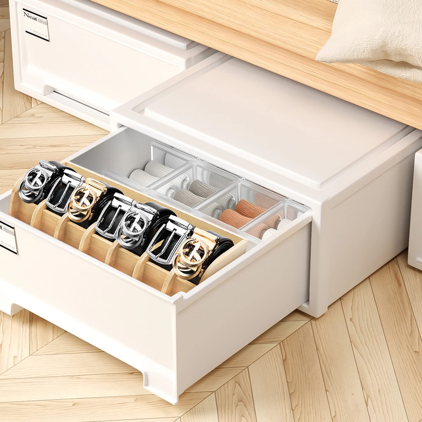 tie and belt organizer box