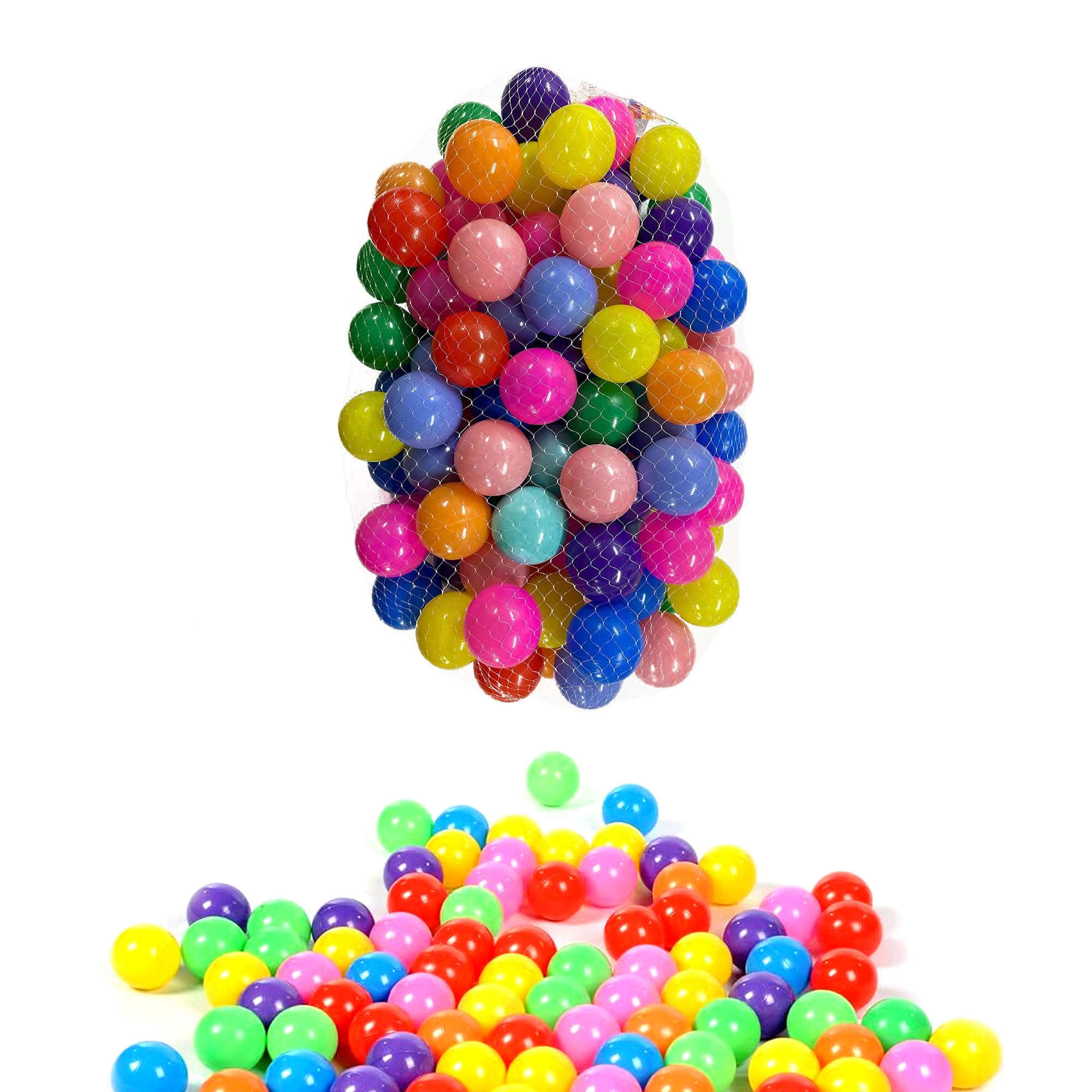 RMTL Playballs, 6cm Balls Attractive Colour Packs Perfect for Ball Pit Crush Proof No Sharp Edges, Smooth Surface, Toxic Free For Kids Indoor Outdoor Play | Balls For Ball Pit (300 Pcs, Multi-Colour)