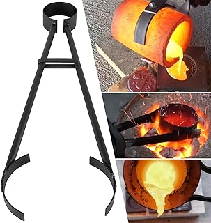 Bonbo Heavy Duty 26" Foundry Crucible Flask Tongs Casting Crucible Holder Universal Tong for Handling Graphite Refinery Crucibles for Melting Casting Refining Gold Silver Copper