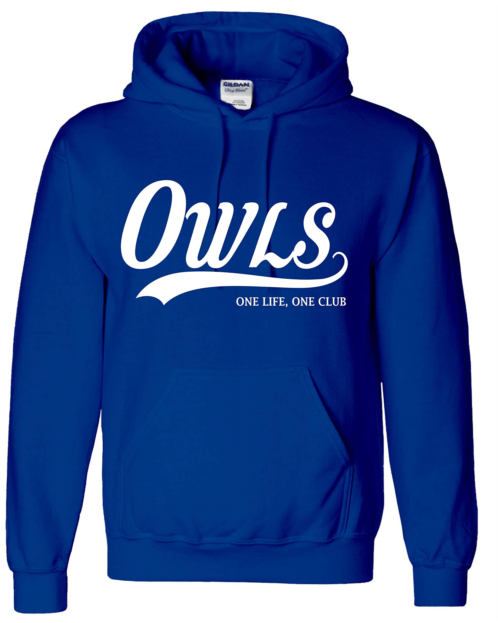 All About The Print Boys Blue Owls One Life, One Club. Premium Hoodie Gift X-Large Football