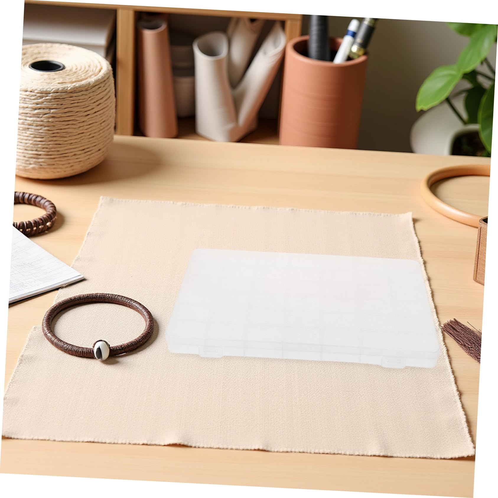 Operitacx 5pezzi Contenitori per Perline in Plastica Organizer Trasparente Divisori Rimovibili Scatola di Immagazzinaggio Organizzatore per Arti e Mestieri Multiuso per Piccoli Oggetti