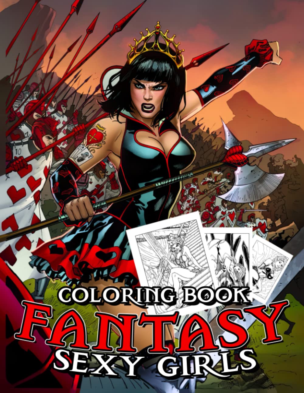 Fantasy Sexy Girls Coloring Book: Fascinating Coloring Pages With Beautiful & Naughty Babes For Adults To Have Fun And Unwind