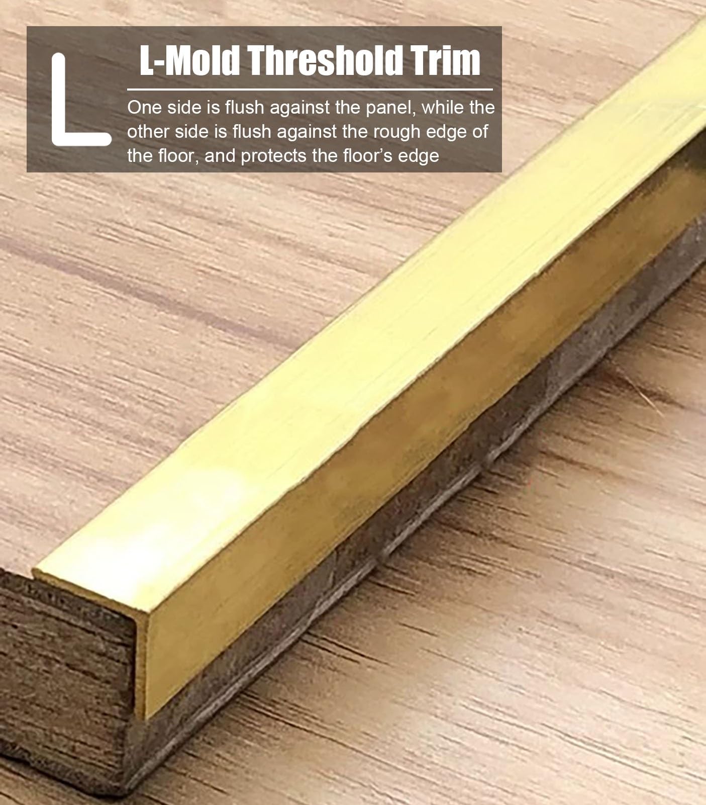 Profilo di Transizione Pavimento Profilo di Giunzione per Soglia Tra Legno | Profilo a L per Bordi di Gradini e Protezione Spigoli per Pavimenti in Vinile; Confezione da 1, 2, 3, 4 o 5 Pezzi(2Pack)