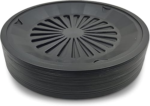 Miniatura 2 de Sedmoon - Soporte para platos de papel, paquete de 24 unidades, 10 pulgadas, de plástico resistente, color negro